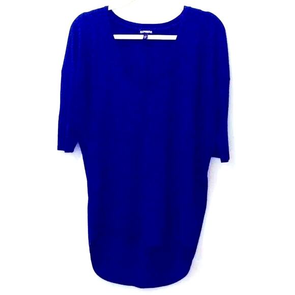 Express Women’s Top Size-Medium ***Small Pull On The Back-See Photo Navy Blue. - Picture 3 of 7